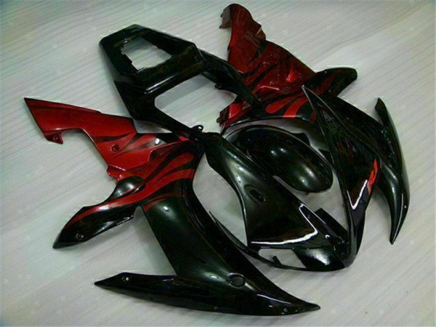 Negro Rojo Kit Carenado Moto Yamaha R1 02-03 Negro Rojo Kit Carenado Moto Yamaha R1 02-03