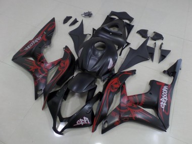 Negro Rojo Kits Completo Carenado Moto ABS Honda CBR 600 RR 07-08