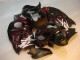 Negro Rojo Llama Carenado Moto Suzuki GSXR 1300 Hayabusa 96-07 Negro Rojo Llama Carenado Moto Suzuki GSXR 1300 Hayabusa 96-07
