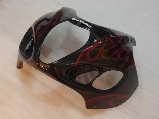 Negro Rojo Llama Carenado Moto Suzuki GSXR 1300 Hayabusa 96-07 Negro Rojo Llama Carenado Moto Suzuki GSXR 1300 Hayabusa 96-07