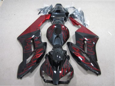 Negro Rojo Llama Kit Carenado ABS Completo Honda CBR 1000 RR 04-05
