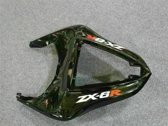 Negro Rojo Llama Kit Carenado Moto Kawasaki ZX6R 07-08 Negro Rojo Llama Kit Carenado Moto Kawasaki ZX6R 07-08