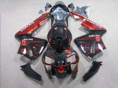Negro Rojo RACARDI Carenado Moto Honda CBR 600 RR 03-04
