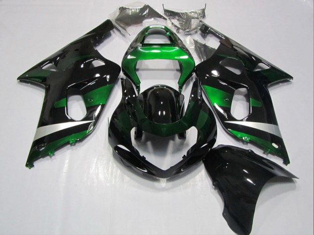 Negro Verde Inyección Kit Carenado Moto Suzuki GSXR 600 K1 K2 K3 01-03 Negro Verde Inyección Kit Carenado Moto Suzuki GSXR 600 K1 K2 K3 01-03