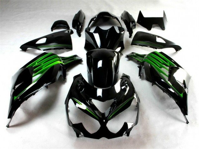 Negro Verde Kit Completo Carenado Moto Kawasaki ZX14R ZZR 1400 12-21 Negro Verde Kit Completo Carenado Moto Kawasaki ZX14R ZZR 1400 12-21