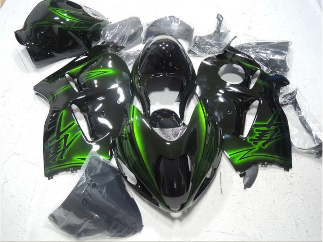Negro Verde Plástico Moto Suzuki GSXR 1300 Hayabusa 96-07 Negro Verde Plástico Moto Suzuki GSXR 1300 Hayabusa 96-07