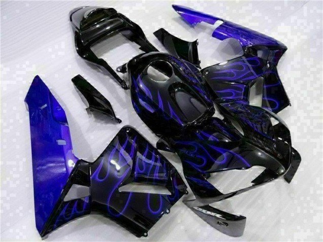 Negro con Azul Llama Carenado Moto Honda CBR 600 RR 03-04