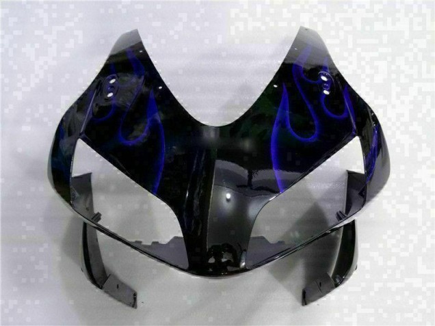 Negro con Azul Llama Carenado Moto Honda CBR 600 RR 03-04