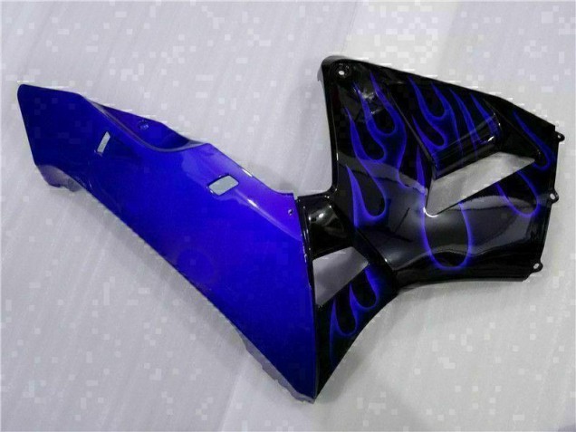 Negro con Azul Llama Carenado Moto Honda CBR 600 RR 03-04