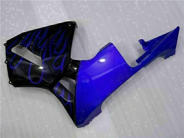 Negro con Azul Llama Carenado Moto Honda CBR 600 RR 03-04