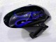 Negro con Azul Llama Carenado Moto Honda CBR 600 RR 03-04