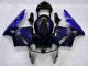 Negro con Azul Llama Carenado Moto Honda CBR 600 RR 03-04