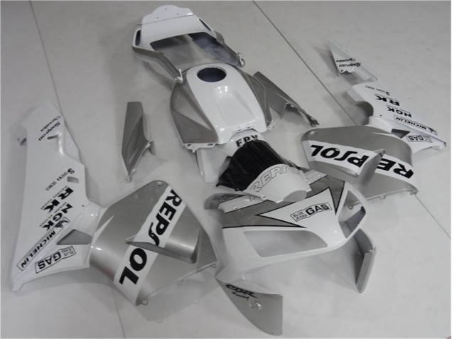 Plata Blanco Negro Repsol Carenados Moto Honda CBR 600 RR 03-04 Plata Blanco Negro Repsol Carenados Moto Honda CBR 600 RR 03-04