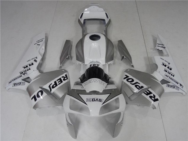 Plata Blanco Negro Repsol Carenados Moto Honda CBR 600 RR 03-04 Plata Blanco Negro Repsol Carenados Moto Honda CBR 600 RR 03-04
