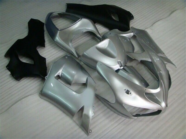 Plata Negro Carenado Moto Kawasaki ZX6R 05-06 Plata Negro Carenado Moto Kawasaki ZX6R 05-06
