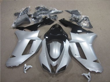 Plata Negro Carenado Moto Kawasaki ZX6R 07-08