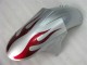 Plata Rojo Llamas Carenado Moto Kawasaki ZX6R 05-06
