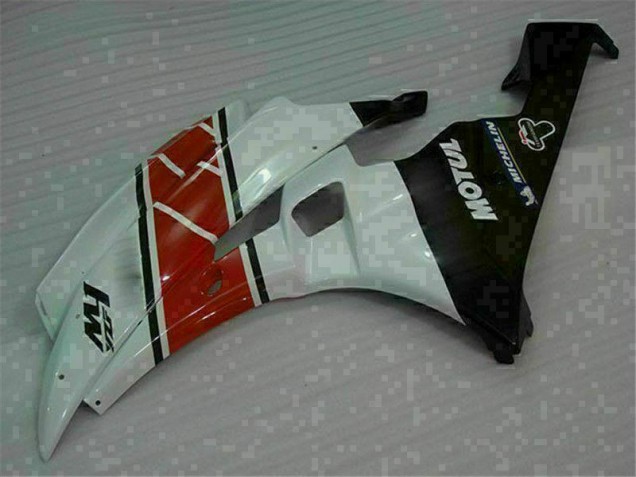 Rojo Blanco ABS Moto Plásticos Yamaha R6 06-07