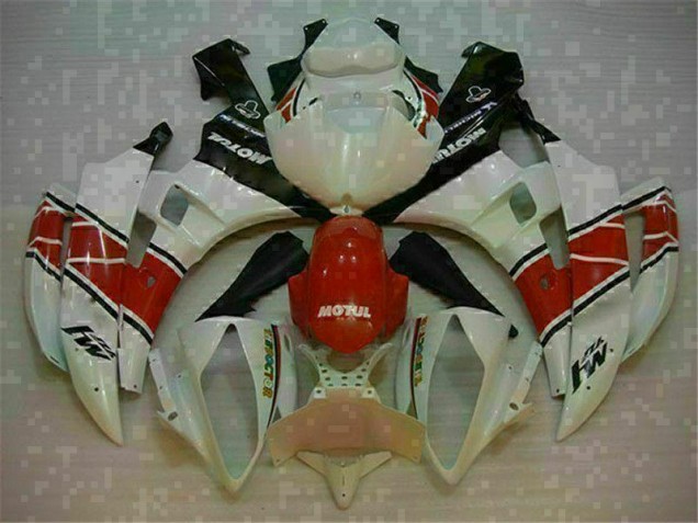 Rojo Blanco ABS Moto Plásticos Yamaha R6 06-07