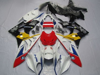 Rojo Blanco Amarillo Carenado Moto BMW S1000RR 09-14