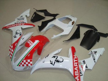 Rojo Blanco Bandera Carenado Moto Yamaha R1 02-03