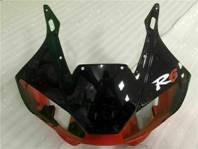 Rojo Blanco Carenado Moto Yamaha R6 98-02
