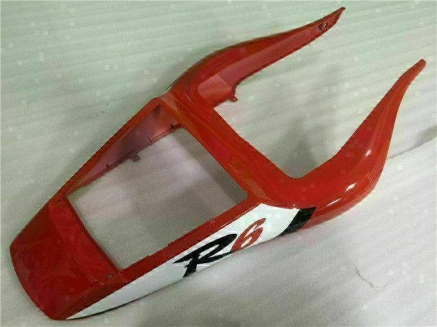 Rojo Blanco Carenado Moto Yamaha R6 98-02