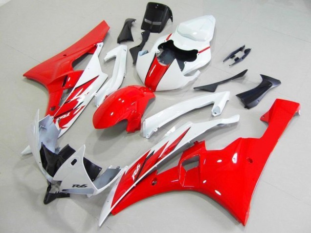 Rojo Blanco Carrocería Motocicletas Yamaha R6 06-07