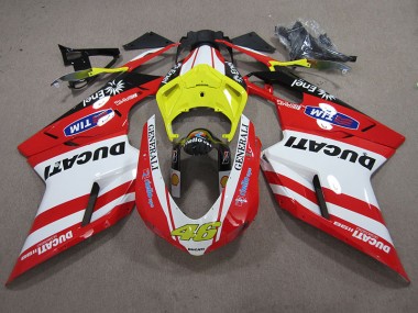 Rojo Blanco Generali 46 Carenado Moto Ducati 1098 848 07-14