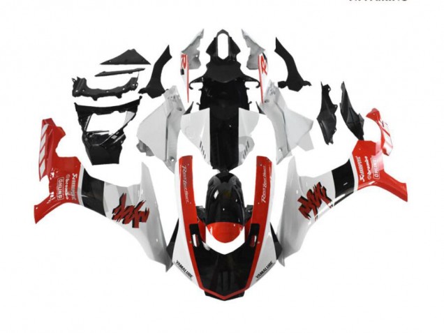 Rojo Blanco Kit Carenado ABS Completo Yamaha R1 15-19