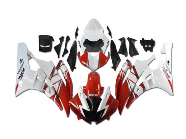 Rojo Blanco Kit Completo Carenado Moto Yamaha R6 06-07