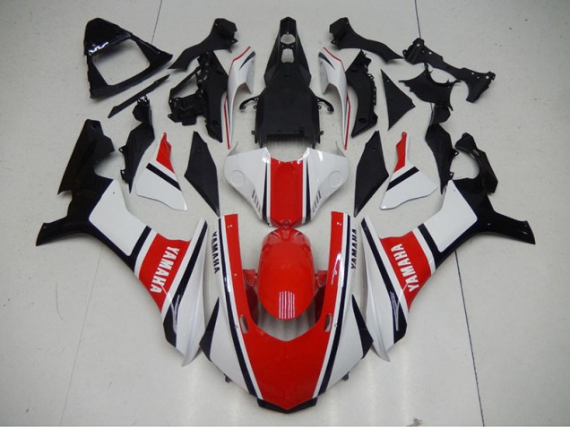 Rojo Blanco Kits ABS Carenado Motocicleta Yamaha R1 15-19
