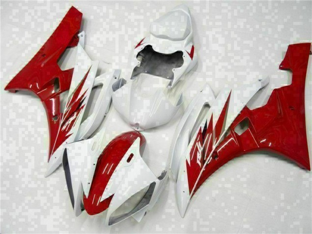 Rojo Blanco Kits Completo Carenado Moto ABS Yamaha R6 06-07
