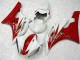 Rojo Blanco Kits Completo Carenado Moto ABS Yamaha R6 06-07