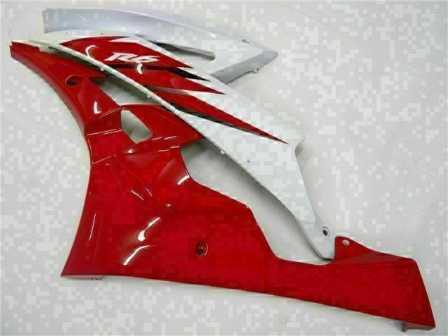 Rojo Blanco Kits Completo Carenado Moto ABS Yamaha R6 06-07
