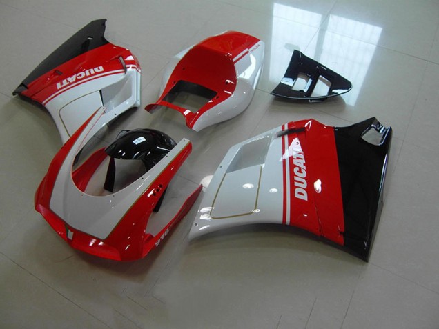 Rojo Blanco Moto Plástico Ducati 748 916 996 996S 93-05 Rojo Blanco Moto Plástico Ducati 748 916 996 996S 93-05