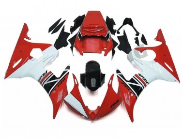Rojo Blanco Negro ABS Kits Carenado Moto Yamaha R6 03-05