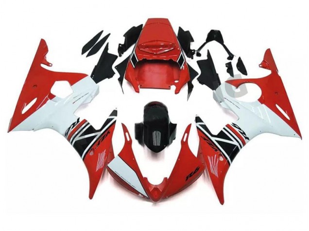 Rojo Blanco Negro ABS Kits Carenado Moto Yamaha R6 03-05