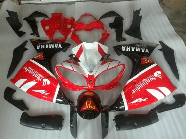 Rojo Blanco & Negro Graphic Carenado Moto Yamaha R1 09-11