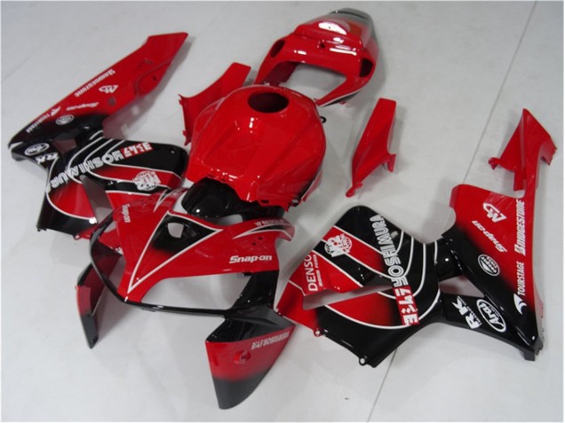Rojo Negro ABS Kits Carenado Moto Honda CBR 600 RR 05-06