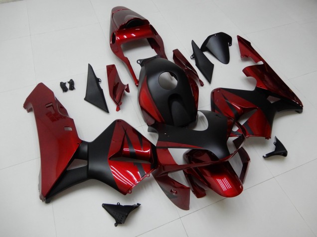 Rojo Negro ABS Moto Plástica Honda CBR 600 RR 03-04