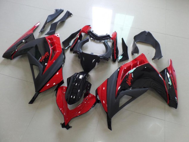 Rojo Negro ABS Moto Plástica Kawasaki ZX 300R 13-16 Rojo Negro ABS Moto Plástica Kawasaki ZX 300R 13-16