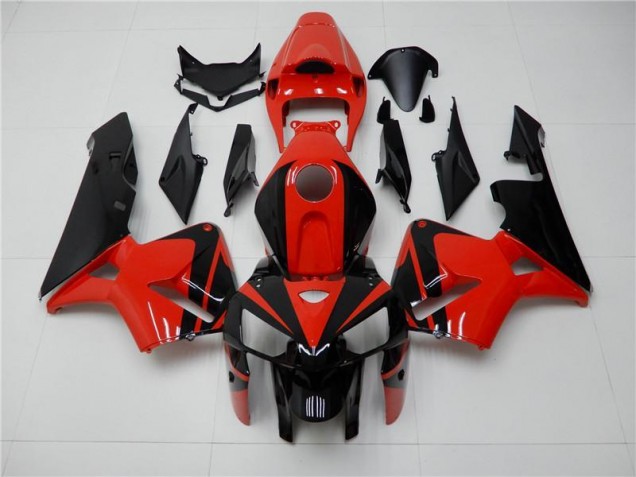 Rojo Negro ABS Moto Plástico Honda CBR 600 RR 05-06 Rojo Negro ABS Moto Plástico Honda CBR 600 RR 05-06