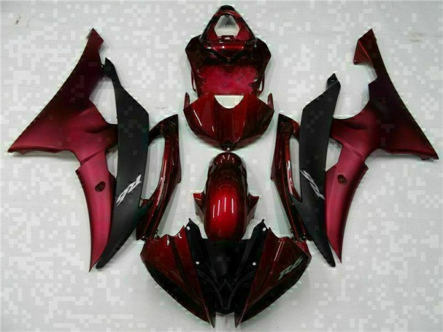 Rojo Negro ABS Moto Plástico Yamaha R6 08-16