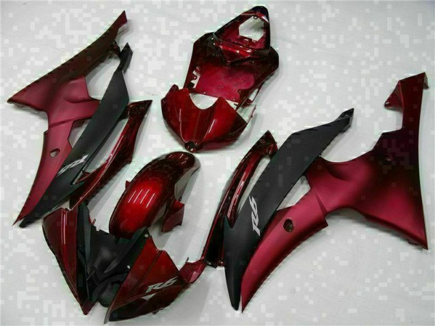 Rojo Negro ABS Moto Plástico Yamaha R6 08-16