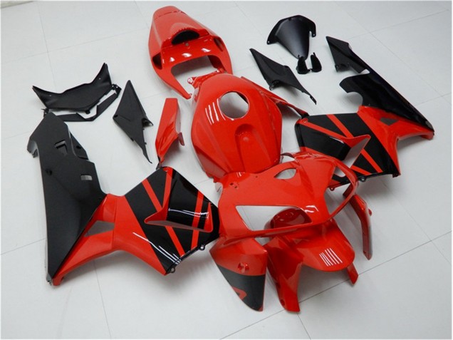 Rojo Negro ABS Moto Plásticos Honda CBR 600 RR 05-06
