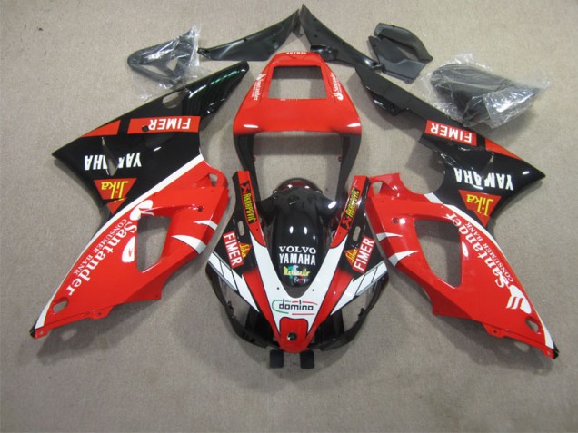 Rojo Negro Blanco Santander Carenado Moto Yamaha R1 09-11 Rojo Negro Blanco Santander Carenado Moto Yamaha R1 09-11