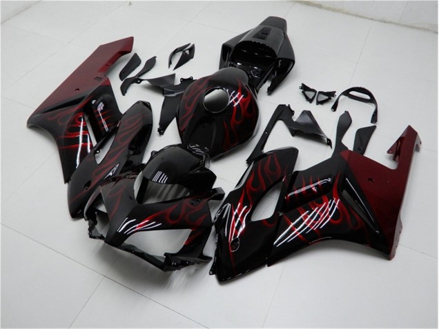 Rojo Negro Carenado Moto & Plástico Honda CBR 1000 RR 04-05