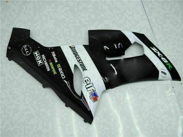 Rojo Negro Carenado Moto & Plástico Kawasaki ZX6R 05-06 Rojo Negro Carenado Moto & Plástico Kawasaki ZX6R 05-06
