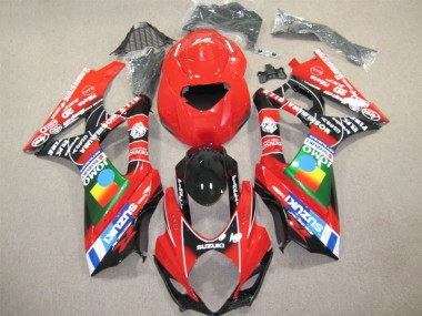 Rojo Negro Carenado Moto Suzuki GSXR 1000 K7 07-08